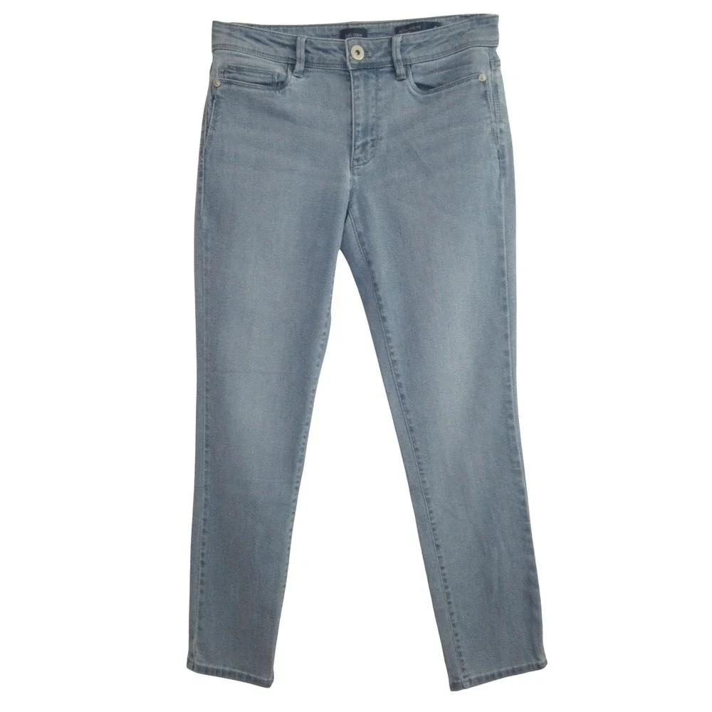 J. Jill Authentic Fit Slim Ankle Jeans Light Wash Blue Denim Size 6 Stretch